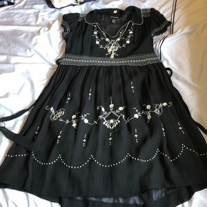 Black bohemian style dress